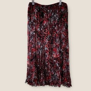 Vintage Y2K Ruby Rd. Women's Whimsigoth Pleated Midi Skirt Size 10P Dark Fairy